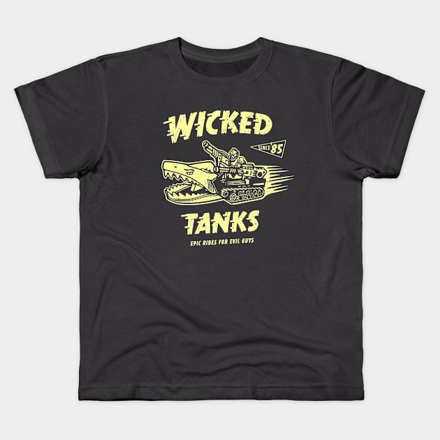 Wicked Tanks Kids T-Shirt by visualcraftsman